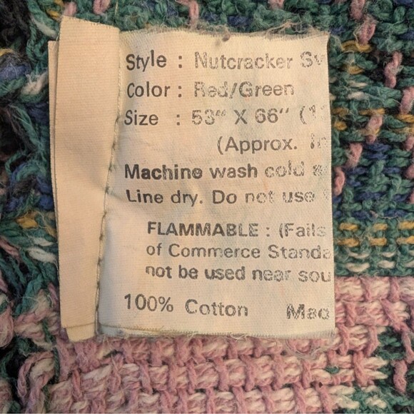 Vintage Nutcracker Tin Soldier Tapestry Throw Blanket Christmas Xmas Cottage - Picture 5 of 6